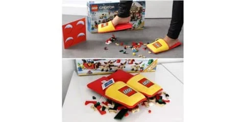 Foam LEGO Slippers – Saving Feet One Block at a Time